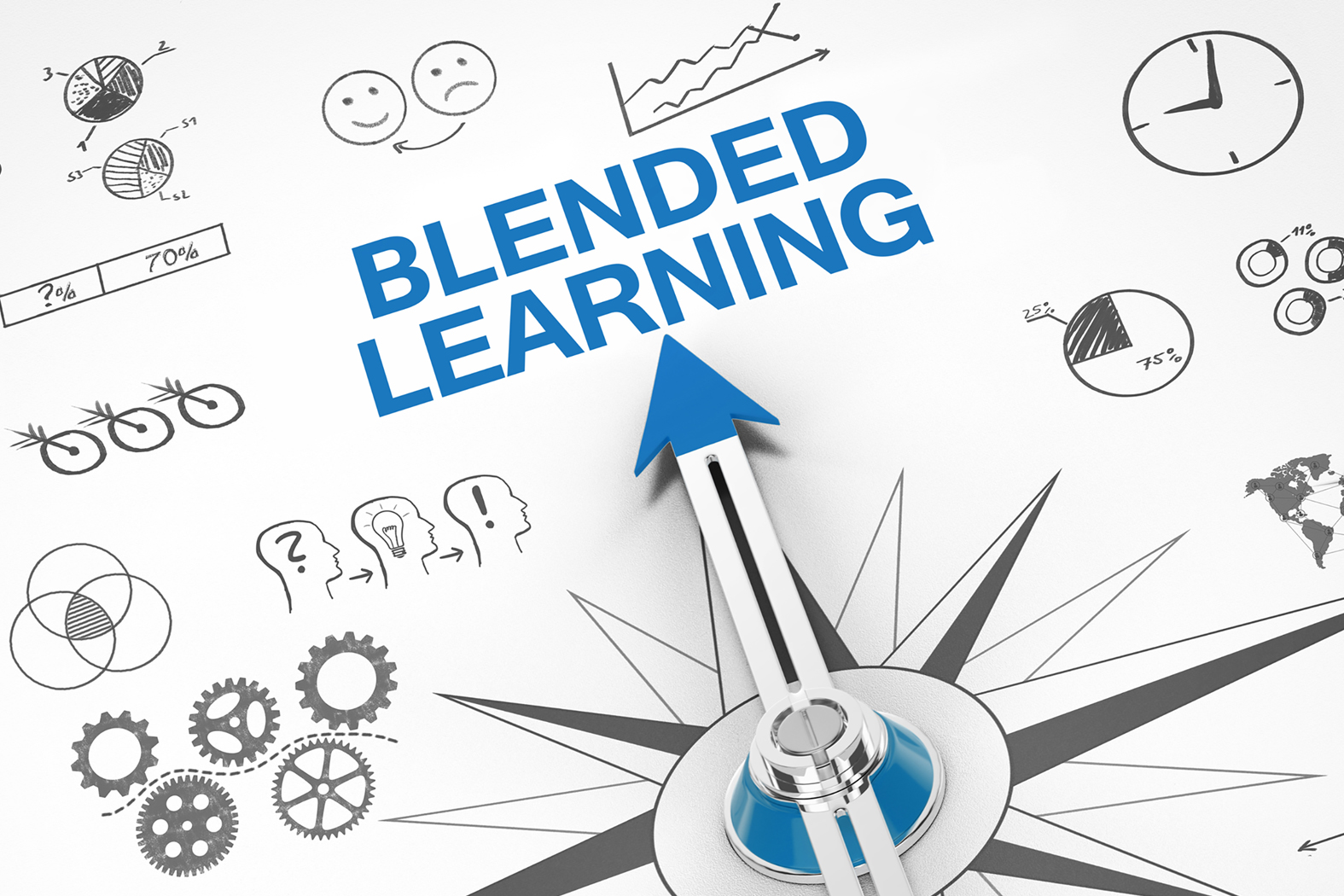 Image Blended Learning / Compass © Coloures-Pic | adobestock.com